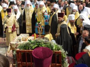 Торжественный молебен на Владимирской горке в Киеве