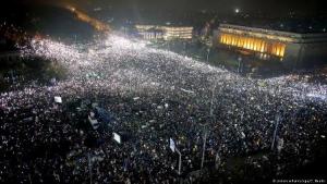 Антиправительственная акция протеста в Бухаресте