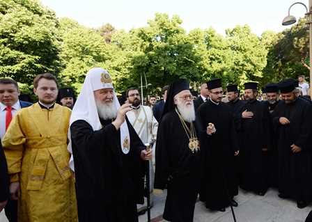 Святейший Патриарх Кирилл и Блаженнейший Архиепископ Албанский Анастасий