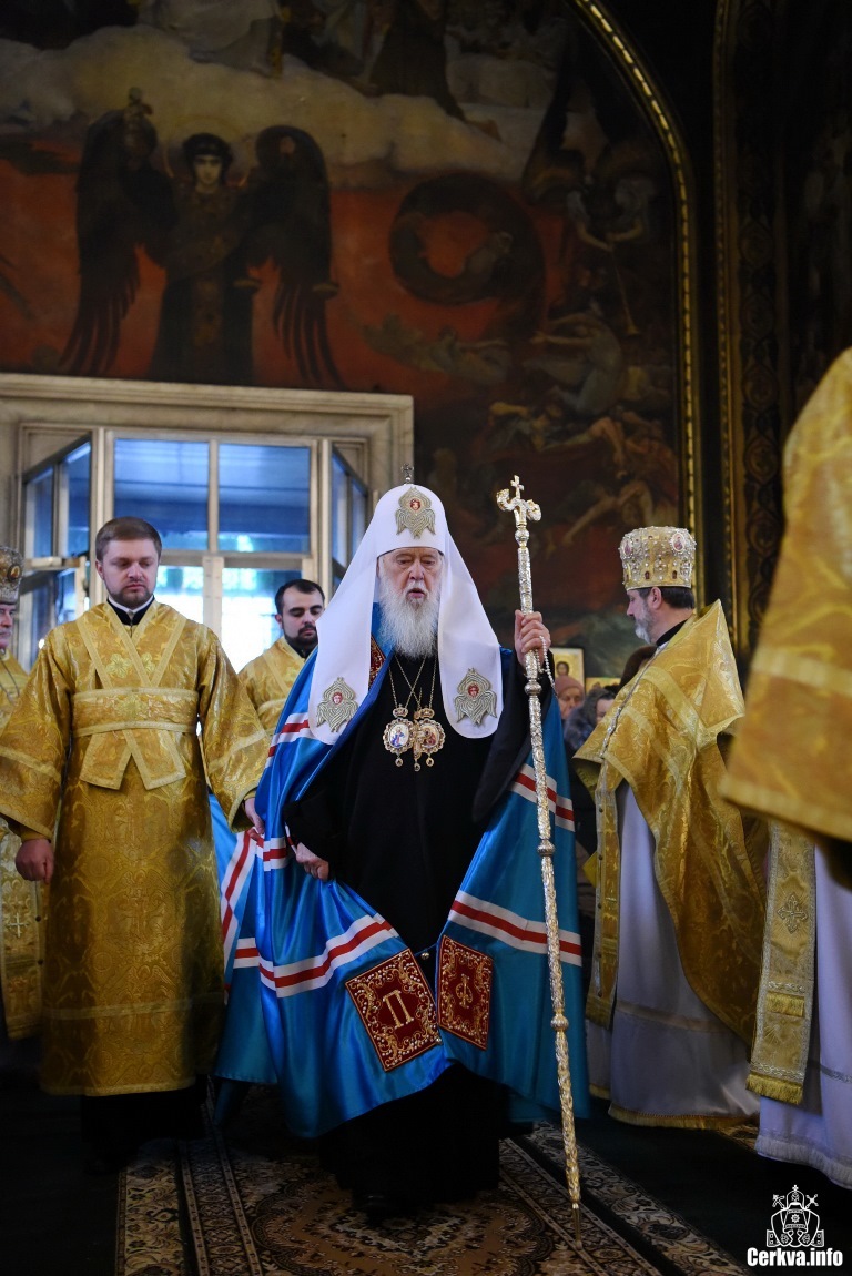 Лже-патриарх Филарет Денисенко после объединительного собора раскольников