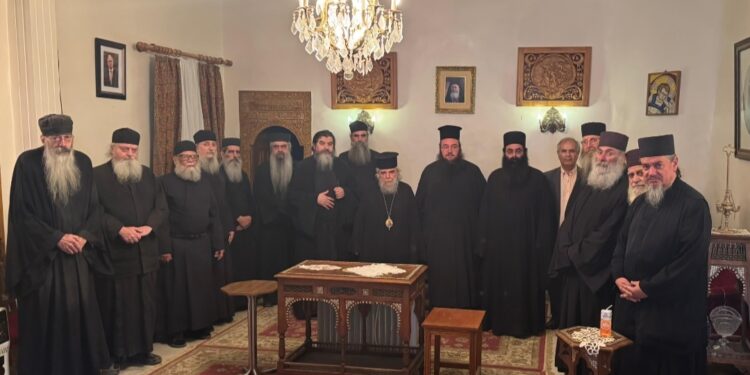 Делегация Иерусалимского Патриархата в Синайском монастыре