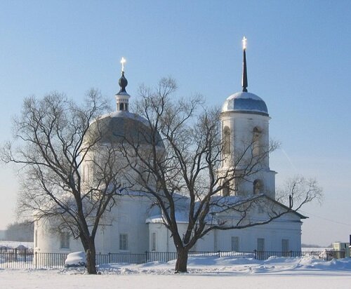 Церковь Вознесения Господня в селе Сатино- Русское, Подольского района, Московской области, где настоятелем был отец Александр Филиппов