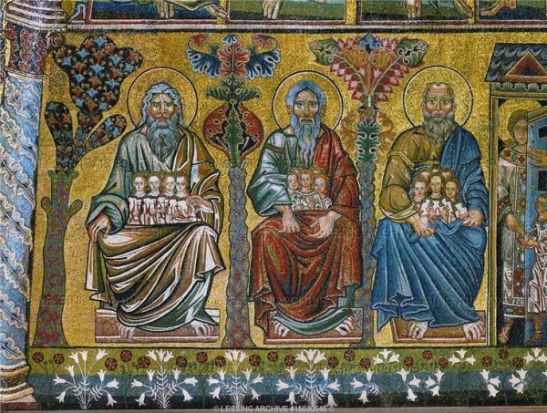 Лоно Авраама, Исаака и Иакова из мозаик Страшного Суда. Мозаики Флорентийского баптистерия
