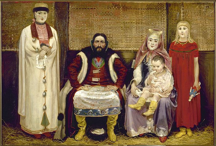 Андрей Рябушкин. Семья купца в XVII веке. 1896 г.