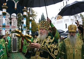 Святейший Патриарх Алексий во время торжеств в Троице-Сергиевой Лавре, 7-8 октября 2006 г.