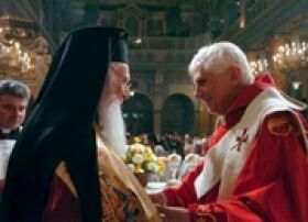 Патриарх Варфоломей и папа Римский Бенедикт XVI