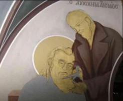 Фреска с изображением Ленина