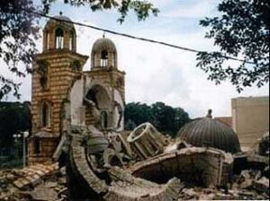 Разрушенный храм в Косово