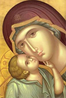 Икона Божией Матери, написанная м.Феодорой