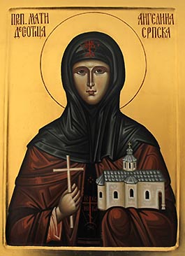 Преподобная Ангелина Сербская. Икона из монастыря Гргетек. Фото иером.Игнатий (Шестаков)