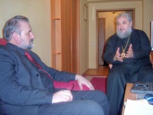 Встреча гл. редактор РЛ с епископом Гавриилом (21 февраля 2008)