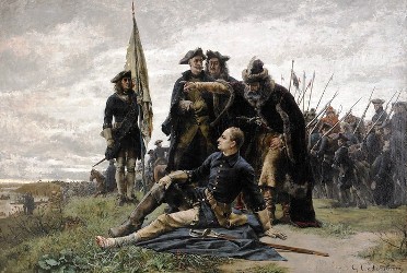 Картина Седерстрёма *Мазепа и Карл XII после Полтавской битвы*