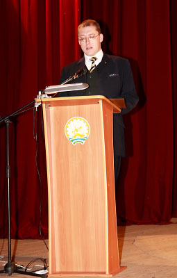 А.Н.Закатов выступает на собрании Меджлиса татарских мурз