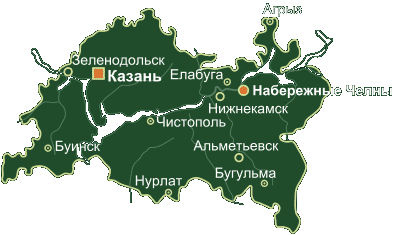 Карта Татарстана