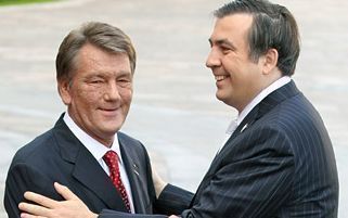 президенты Украины и Грузии Ющенко и Саакашвили