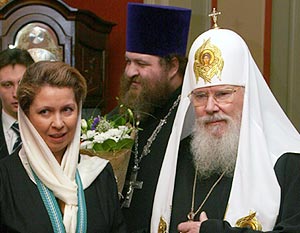 Светлана Медведева и патриарх Алексий II