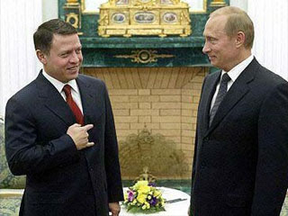 король Иордании Абдалла Второй и Президент России Владимир Путин