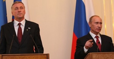 Мирек Тополанек и Владимир Путин