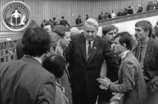 Борис Ельцин на Первом съезде народных депутатов СССР в 1989 году