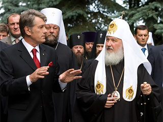 Виктор Ющенко и Патриарх Кирилл (фото с сайта президента Украины)