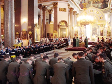 Панихида в Казанском соборе по русским воинам, павшим в годы Первой мировой войны (1.08.2009)