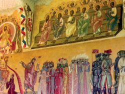 Фреска в церкви монастыря Лупша в Румынии