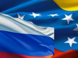 Государственные флаги Венесуэлы и России