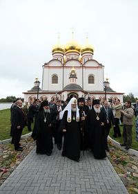 Патриарх Кирилл в Иверском Валдайском монастыре (Фото Патриархия.ру)