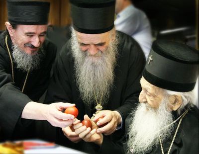 Патриарх Сербский Павел и митрополит Амфилохий