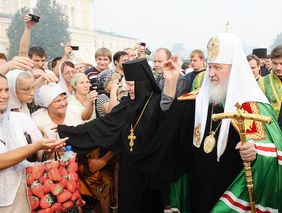 Патриарх Кирилл в Дивеево