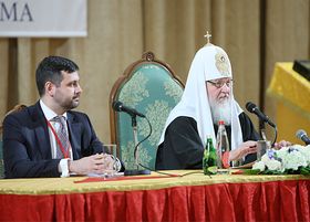 Святейший Патриарх Кирилл и Владимир Легойда