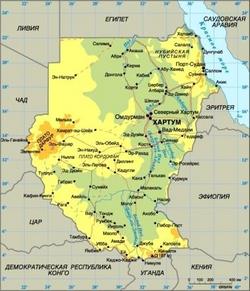 Карта Судана