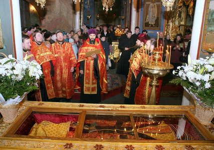 Молебен перед мощами святого благоверного князя Георгия Всеволодовича