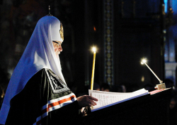 Патриарх Кирилл читает канон А.Критского