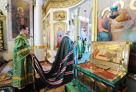 Патриарх Кирилл в Свято-Даниловом монастыре в день памяти св. бл. кн. Даниила Московского