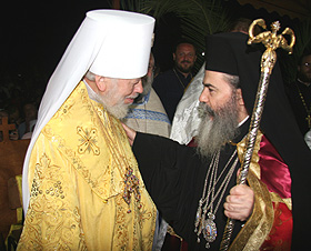 Блаженнейший Митрополит Владимир и Патриарх Иерусалимский Феофил III