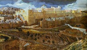 Живописная реконструкция Иерусалимского Храма, выполненная художником Джеймсом Тиссо