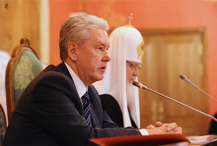 Патриарх Кирилл и мэр г. Москвы С.С.Собянин