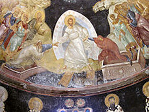 Фреска в церкви Христа Спасителя в Хоре