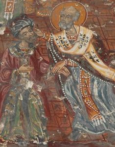Святитель Николай заушает еретика Ария