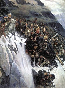 В.Суриков.Переход Суворова через Альпы в 1799 году.