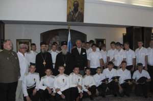 Встреча российских кадетов с Патриархом Сербии Иринеем