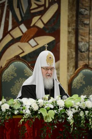 Святейший патриарх Кирилл открытии Архиерейского собора