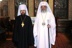 Митрополит Волоколамский Иларион и Блаженнейший Патриарх Румынский Даниил