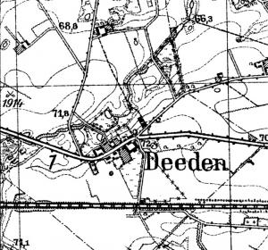 Немецкая схема посёлка Деден и его окрестностей