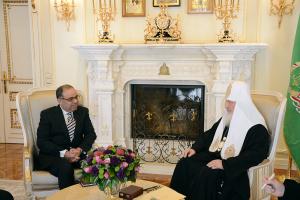 Патриарх Кирилл с послом Египта в России