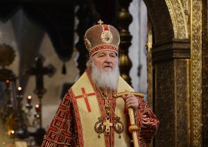 Патриарх Кирилл в Успенском Соборе