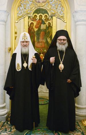 Святеший Патриарх Московский Кирилл и Блаженнейший Патриарх Антиохийский Иоанн X