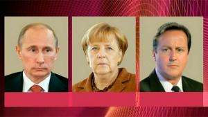 Путин, Меркель, Кэмерон