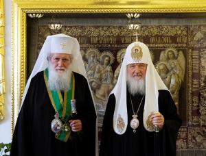 Святейший Патриарх Московский Кирилл и Святеший Патриарх Болгарский Неофит